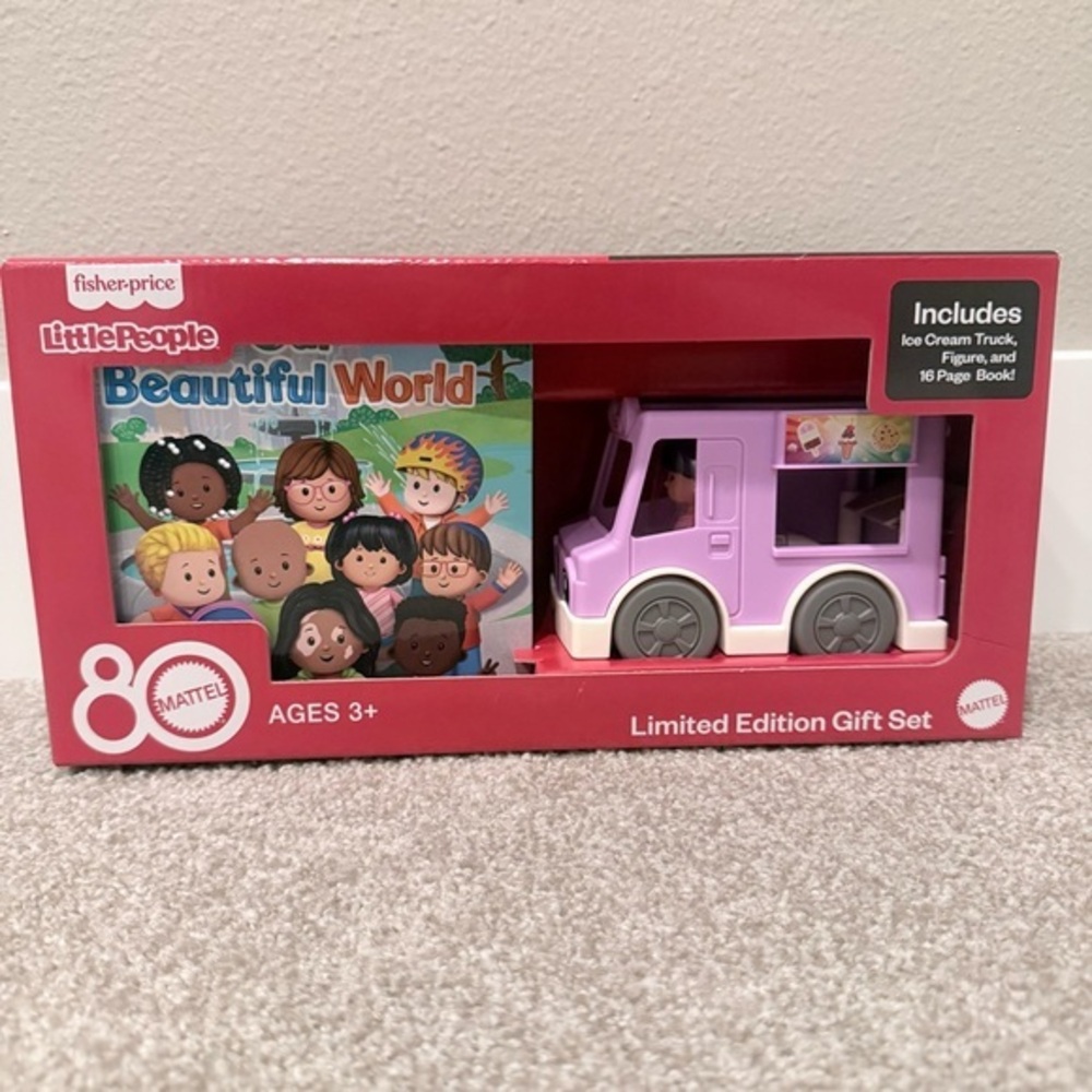 NWB Mattel Fisher Price Limited Edition Little people ice cream truck gift set